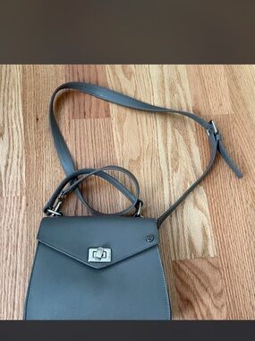 Gray Crossbody Top-Handle Bag -
